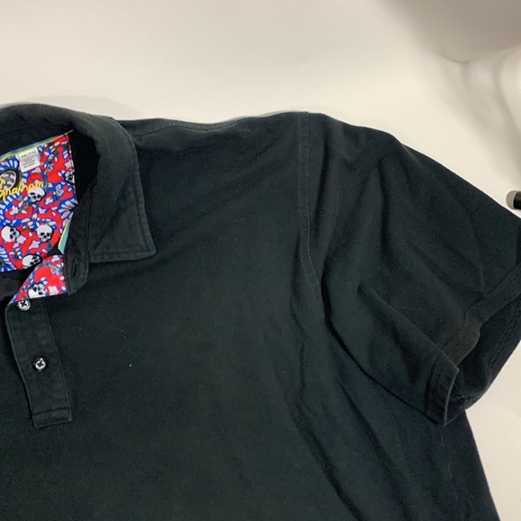 Robert Graham XXL Mens Polo Black - Picture 4 of 5